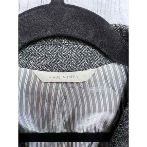 Banana Republic Men's Gray Herringbone Tweed Wool Sports Coat Blazer Size 42L - Picture 11 of 13